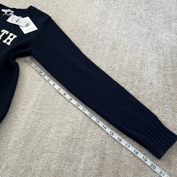 NWT Sporty and Rich Navy Blue Health Crest Crewneck Sweater M - Picture 7 of 10